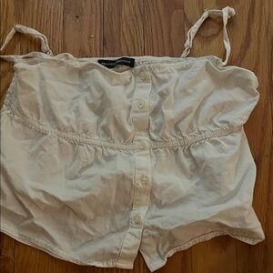 Brandy Melville Cream Button-Up Top